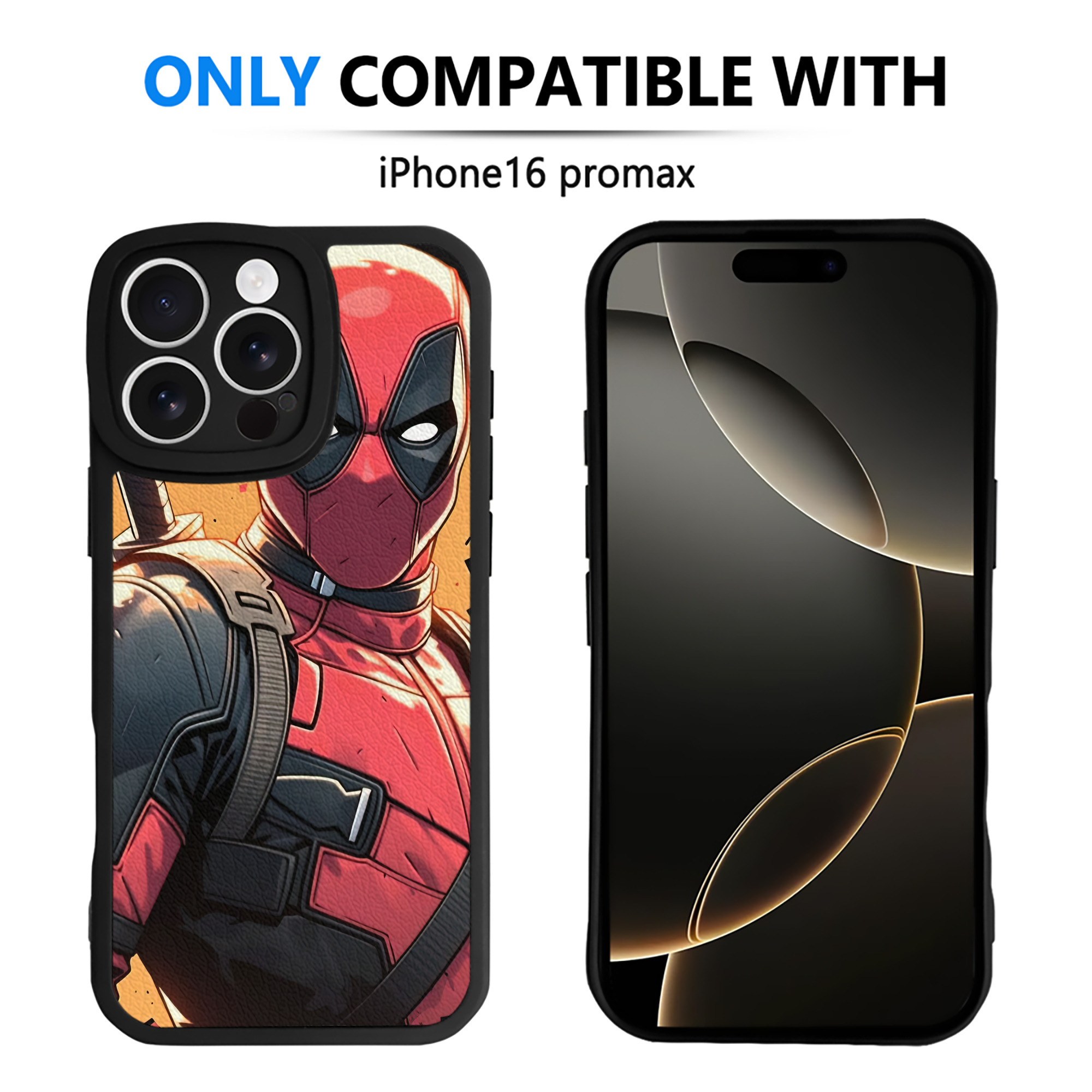 （画像用） Deadpool デッドプール 【iPhone 16シリーズ対応】シリコンスマホケース（レザー調） 材質：シリコン